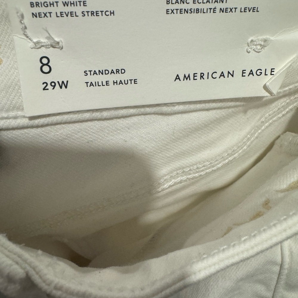 White next level stretch American eagle hi rise jeans
